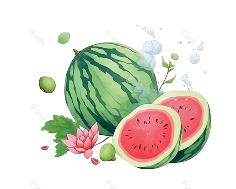 西瓜图片,夏至元素,元素PNG,清新免抠素材